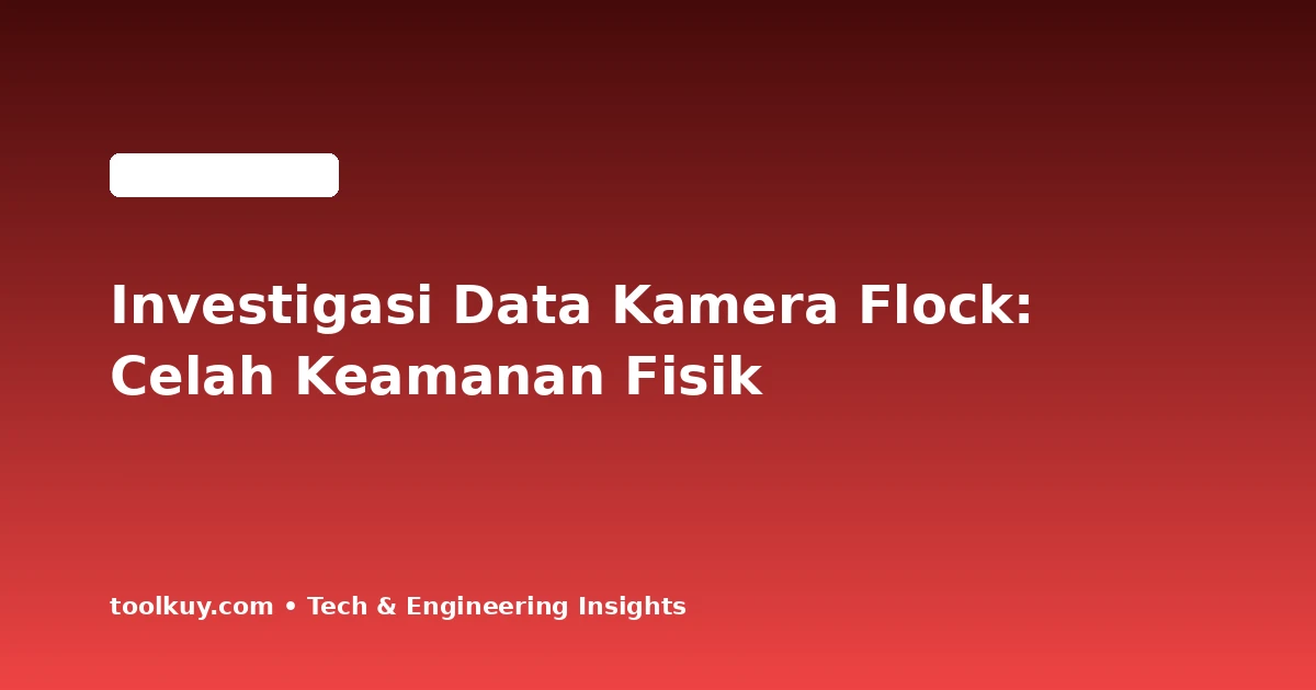 Investigasi Data Kamera Flock: Celah Keamanan Fisik dan Jejak Pengawasan Publik