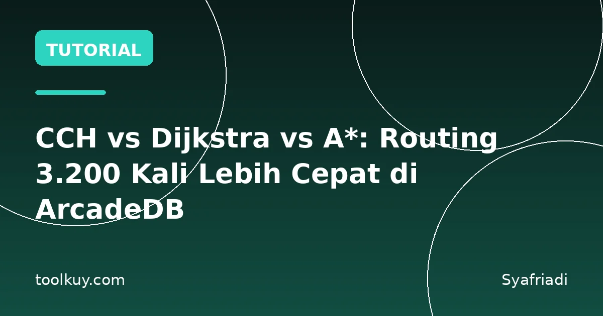 CCH vs Dijkstra vs A*: Routing 3.200 Kali Lebih Cepat di ArcadeDB