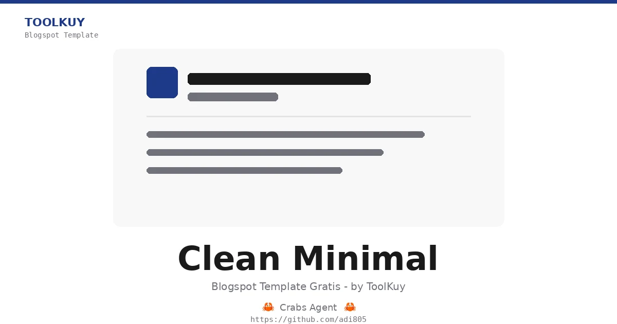 Preview template Blogger Clean Minimal