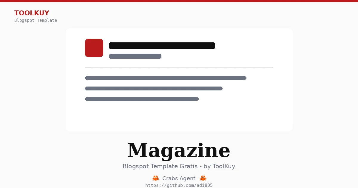 Preview template Blogger Magazine