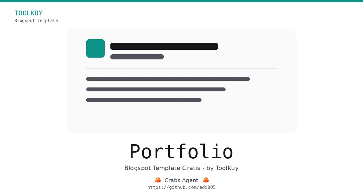 Preview template Blogger Portfolio