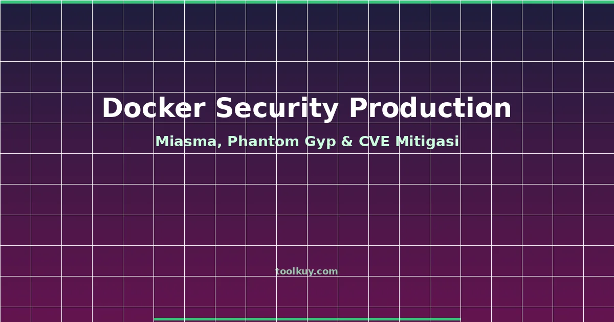 Docker Security di Production: Pelajaran dari Miasma, Phantom Gyp, dan CVE Real-World