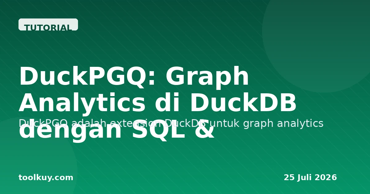DuckPGQ: Graph Analytics di DuckDB (2026)