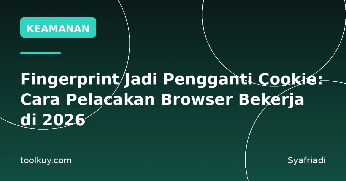Fingerprint Jadi Pengganti Cookie: Cara Pelacakan Browser Bekerja di 2026