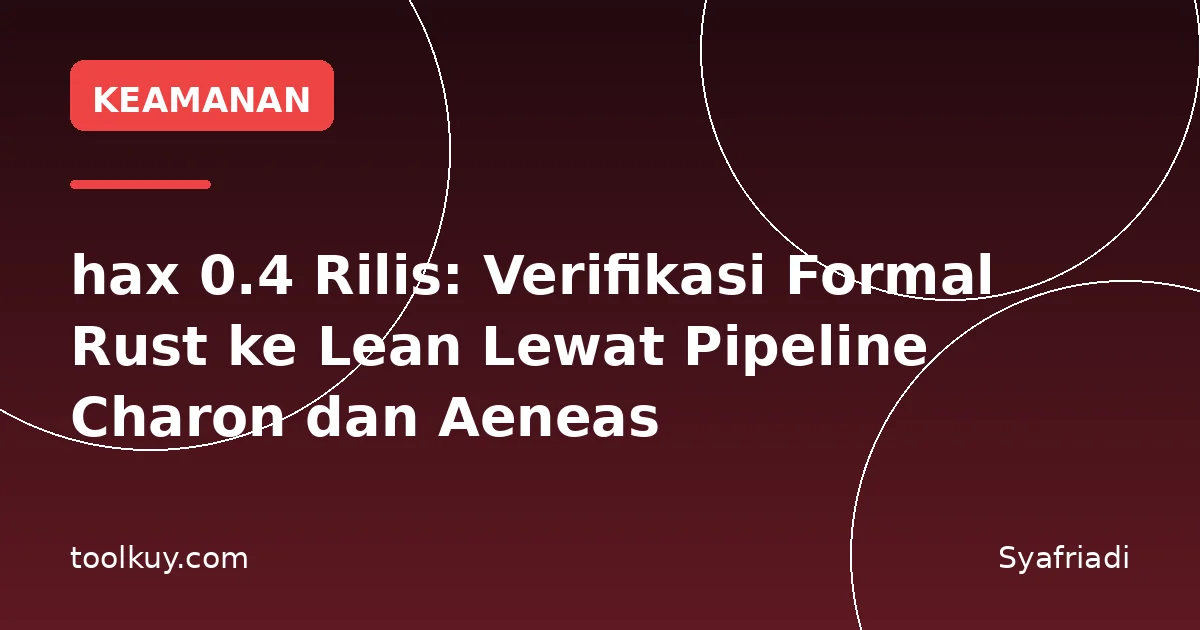 hax 0.4 Rilis: Verifikasi Formal Rust ke Lean Lewat Pipeline Charon dan Aeneas