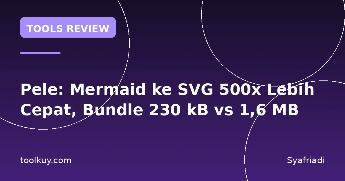 Pele: Mermaid ke SVG 500x Lebih Cepat, Bundle 230 kB vs 1,6 MB