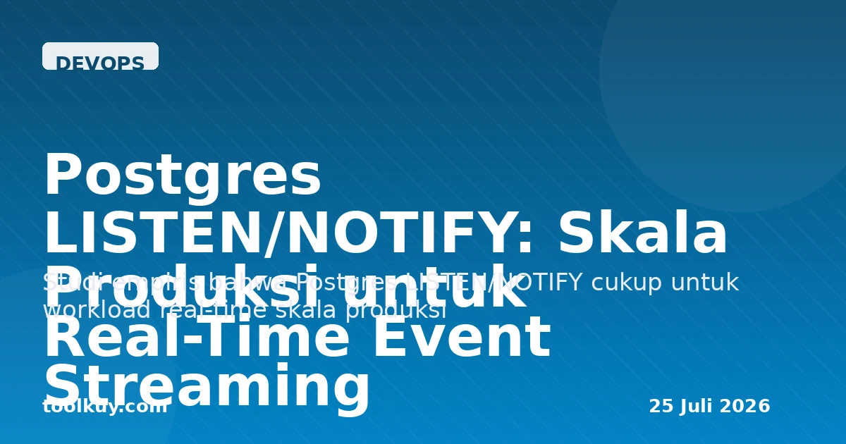 Postgres LISTEN/NOTIFY (2026)