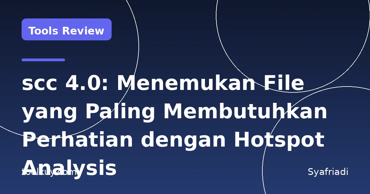 scc 4.0: Menemukan File yang Paling Membutuhkan Perhatian dengan Hotspot Analysis