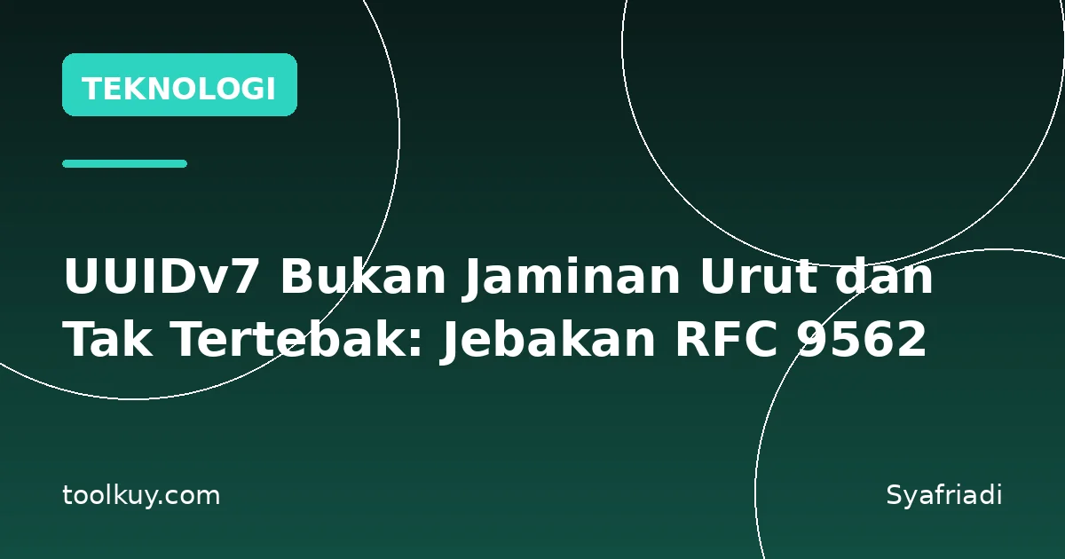 UUIDv7 Bukan Jaminan Urut dan Tak Tertebak: Jebakan RFC 9562